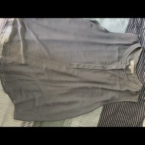 Black and white stripped Loft sleeveless top